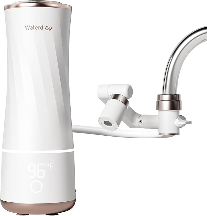 Waterdrop BFC1 Skincare Filter, Bathroom Sink Filter Water Faucet for Skin, Countertop Water Filter, SGS Certified, Reduce 99% Chlorine, Nanoscale Deep Clean, Hydrate Deeply