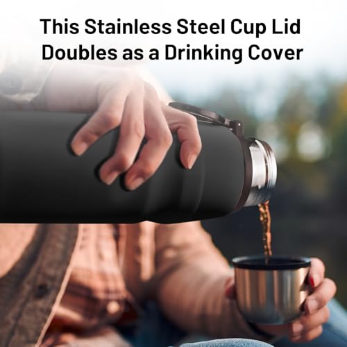 20oz Stainless Steel Insulated Water Bottle Travel Coffee Cup with Lid Leak Proof Metal Water Bottle for Hot and Cold Drink Water Flask