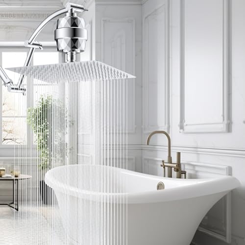 12'' Filtered Rain Shower Head with 16'' Extension Arm