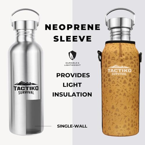 Tactiko Stainless Steel Wide Mouth Water Bottle