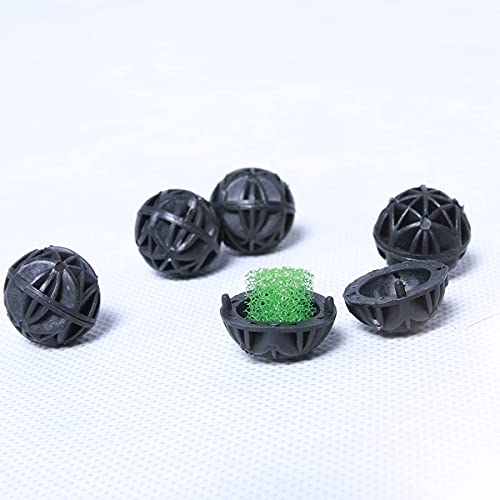 Aquarium 0.6" Bio Balls 100pcs for Fish Tank Pond Canister Filter Media