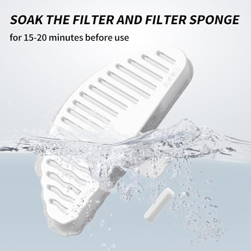 Official Water Fountain Filters Upgraded 6 Filters & 12 Sponges for 67oz