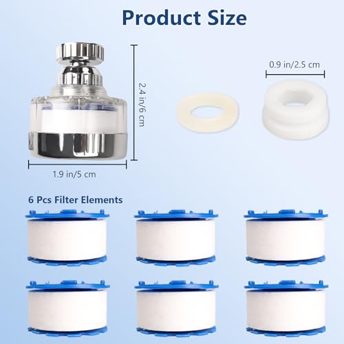 7Pcs Sink Water Filter with Filter Elements Set (7 Count)