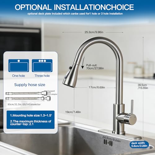 Kitchen Faucet with Pull Down Sprayer