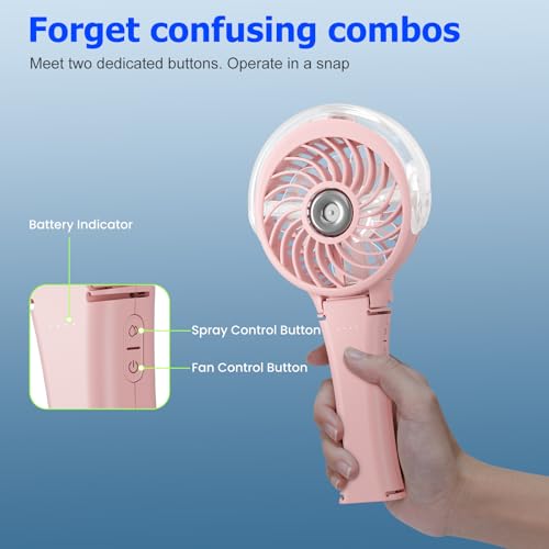 Upgraded Handheld Misting Fan
