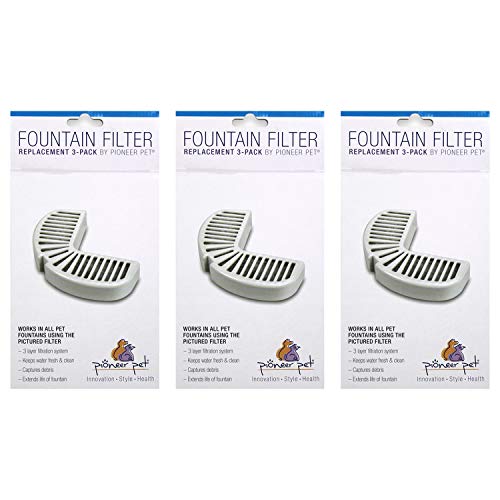 Replacement Filters for Ceramic & Stainless Steel Fountains (9 Count)