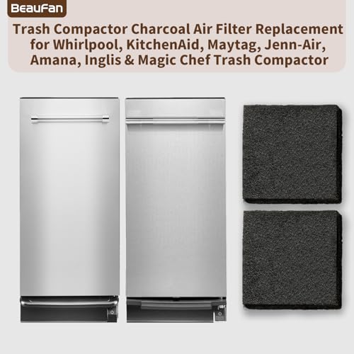 6 Pack 4151750 554358 Trash Compactor Charcoal Air Filter Replacement for Whirlpool (8 Count)