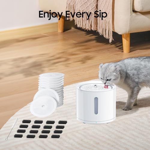 16 PCS Upgraded Filter Unit 3.0 Pet Cat Water Fountain Filters Fit For Solo 2 (16 Count)