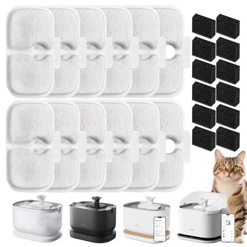 12 Pack Cat Water Fountain Filter fit Petli bro Dockstream Fountain PLWF005