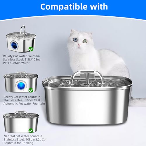 32 Pack Cat Water Fountain Replacement Filters & Pre (16 Count)