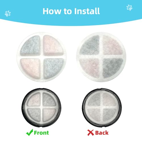 6 Pack Dog Water Dispenser Replacement Filters (6 Count)