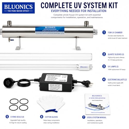 Whole House UV Water Filter System 24 GPM