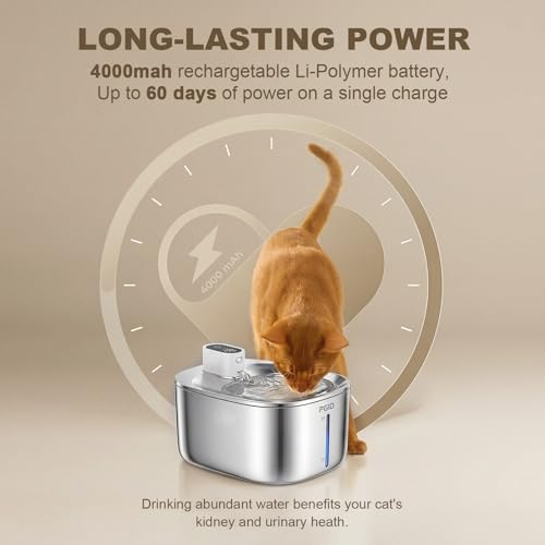 Wireless Cat Water Fountain Stainless Steel (1100 Gram)
