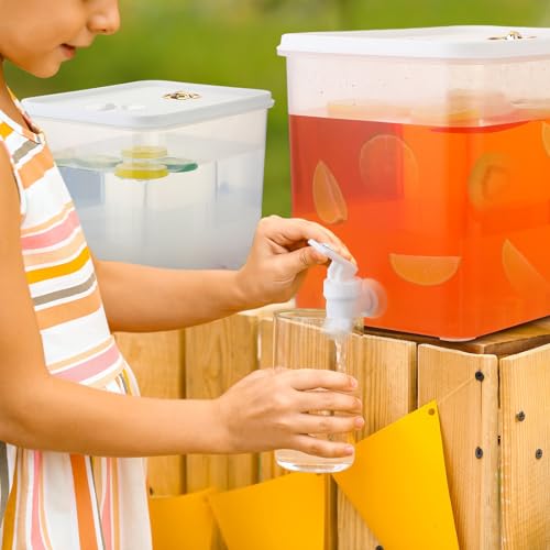 2 Gallon Drink Dispenser for Party with Leak Proof Spigot (2 Count (2 Gallon))
