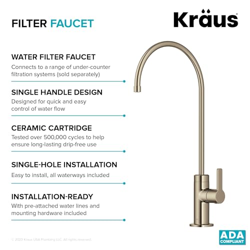 Oletto Single Handle Drinking Water Filter Faucet for or Water Filtration System in Spot