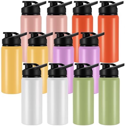 Aluminum Water Bottle Bulk (12 Count)