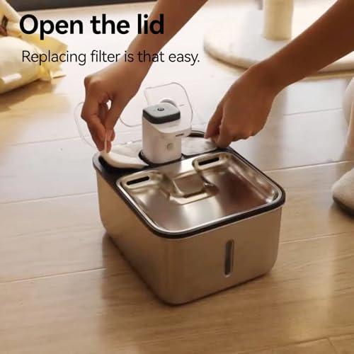 Automatic Stainless Steel cat Water Fountain for Pets Indoor