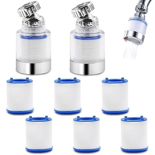 2 Pack 360 Degree Rotating Faucet Filter Sink Water Faucet Filter (2 Count)