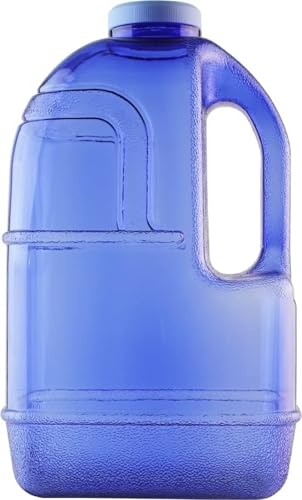 1 Gallon Square BPA Free Bottle with Screw Top Cap and Integrated Handle