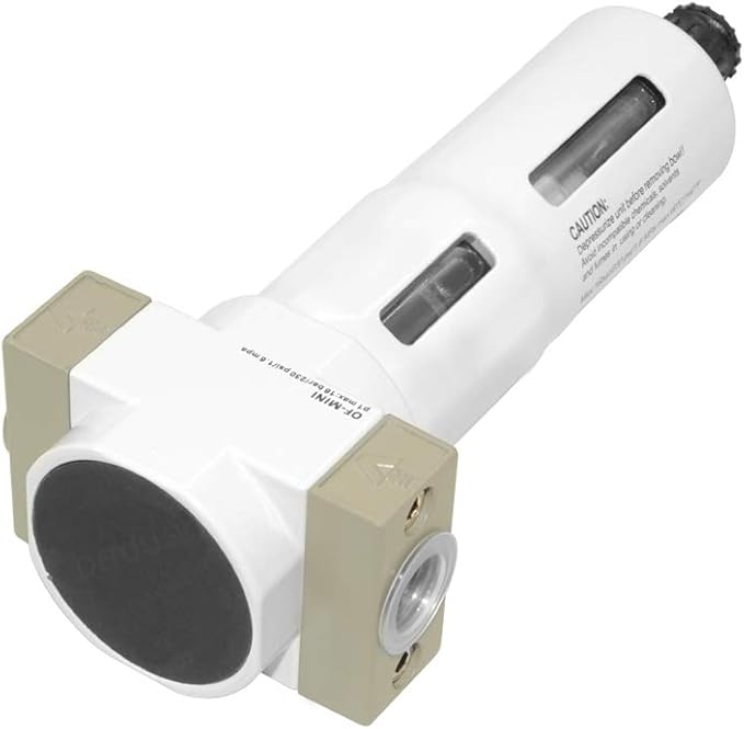 Beduan 1/4" Air in-line Compressed Particulate Filter,Moisture Water Trap Filter With Visible Bowl,Semi-Auto Drain(MINI) - AquaVibe