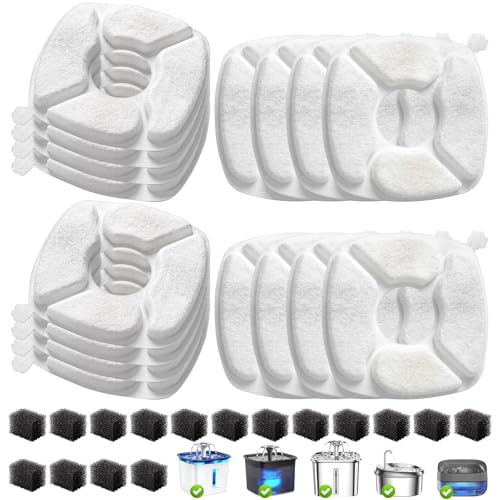32 Pcs Cat Water Fountain Replacement Filters (32 Count)