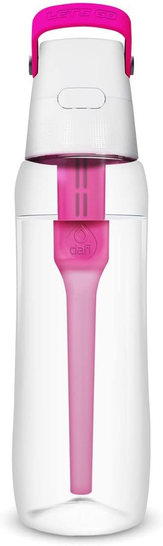 Dafi Sports Water Bottle Filter Replacement - 3-Pack Carbon Water Filters for Dafi Soft & Solid Bottles - Lasts Two Months or 40 Gallons Efficiency - Removes Chlorine Taste - BPA-Free - Colour Pink