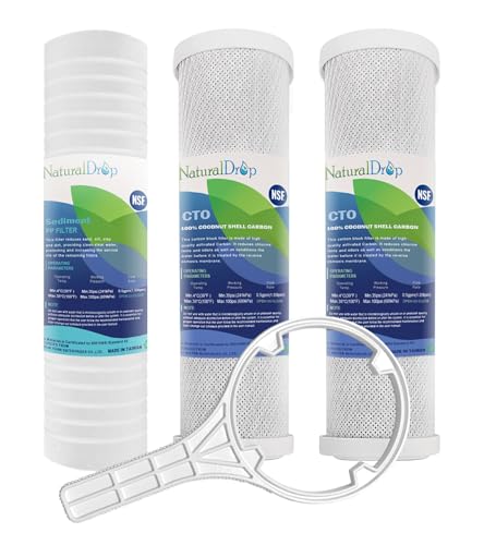 NSF Certified 3 Stage Reverse Osmosis RO Water Filters Replacement (3 Count)
