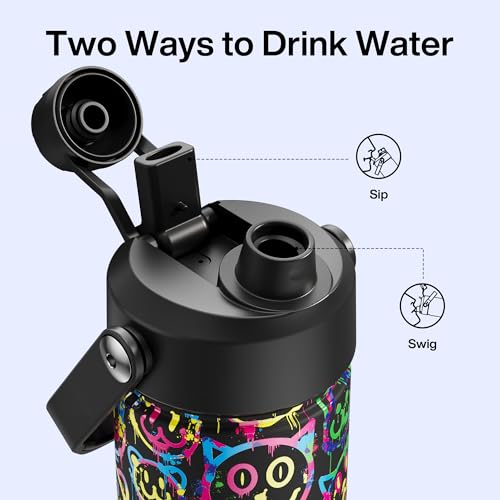 Insulated Water Bottle with Straw Stainless Steel Water Bottle