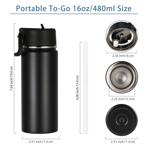16 OZ Kids Water Bottle Bulk 8 Pack (8 Count)