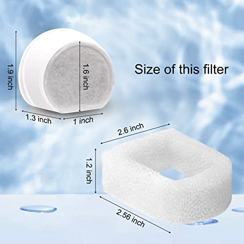 40 Pack Pet Fountain Replacement Filters