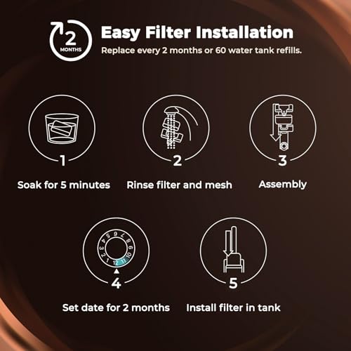 6 Pack Resin Water Filters for Breville BWF100 (6 Count)