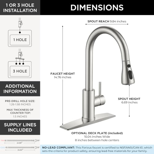 Touch Activated Kitchen Faucets Pull Down Sprayer