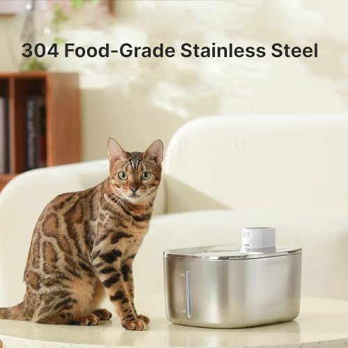 Wireless Cat Water Fountain Stainless Steel