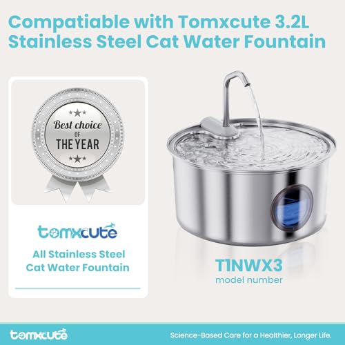 Official Tomxcute Cat Water Fountain Replacement Filters (12 Count)
