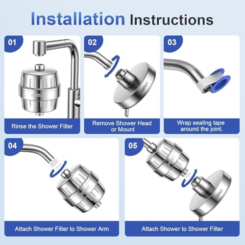 25 Stages Shower Filter with 3 Cores