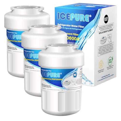 RWF0600A Refrigerator Water Filter Replacement for GE MWF (3 Count)
