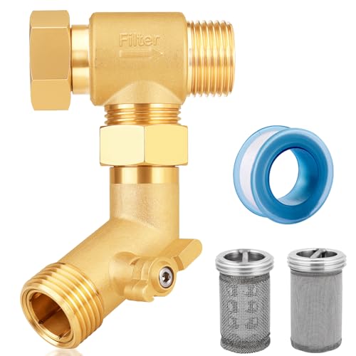 Garden Hose Filter Attachment with 100 Mesh and 40 Mesh Stainless Steel Screen