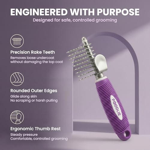Poodle Dematting Fur Rake Comb Brush for Dogs and Cats