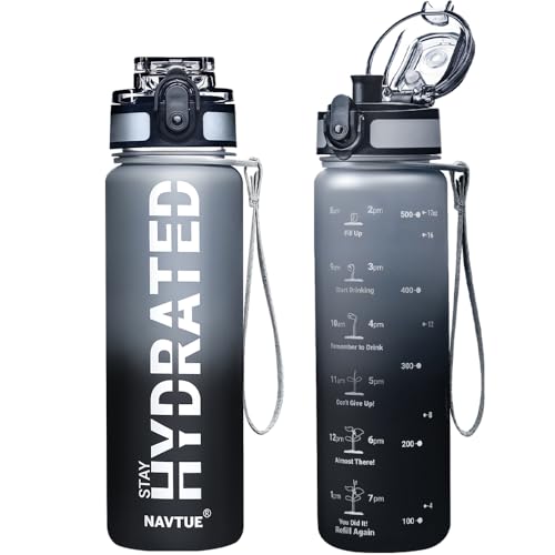 Water Bottle 16.9 oz Motivational Time Marker Tritan Bottle