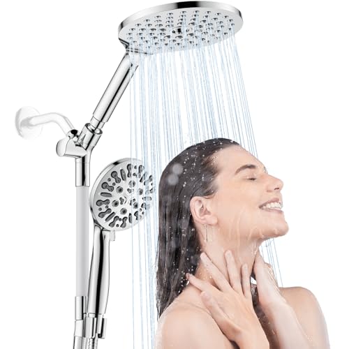 Modern Dual Shower Head with Handheld Spray