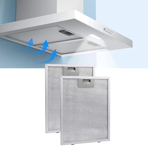 2pcs 12.63X10.23inchs Range Hood Filter Grease Filter Extractor Ventilation Aluminium Aspirator filter Mesh 320x260x9mm (2 Count)