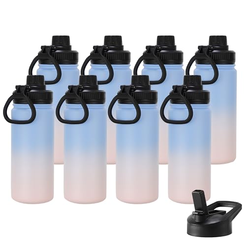 16 oz Kids Water Bottle for School Stainless Steel Double Wall Vacuum Insulated Water Bottle with Straw lids & Spout Lid