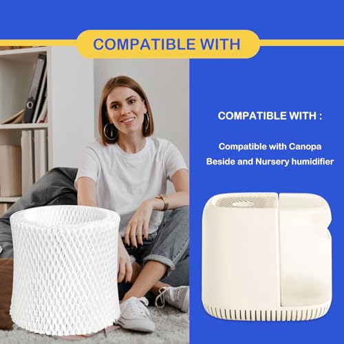 Humidifier Wicking Replacement Filter Compatible with Canopy Bedside and Nursery Humidifier (5 Count)