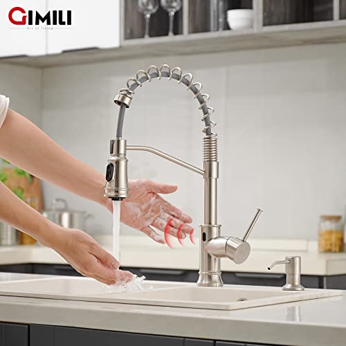 Smart Touchless Kitchen Sink Faucet with Pull Down Sprayer
