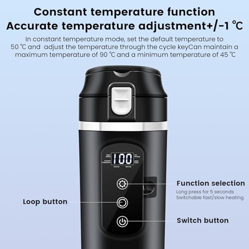 Car Travel Electric Kettle 400ml Heating Mug