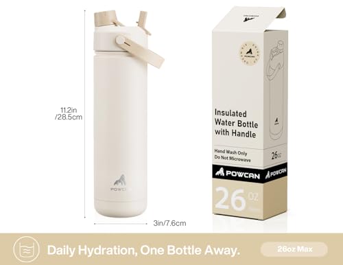26 oz Insulated Water Bottle with 2