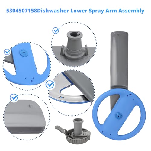 5304507158 Dishwashers Spray Arm Assembly Fit for Frigidaire Dishwashers