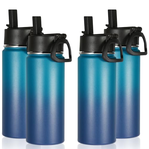 16 OZ Kids Water Bottle Bulk 4 Pack (4 Count)