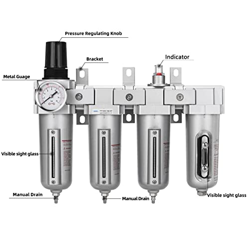 1 2" NPT Air Compressor Filter Dryer Regulator