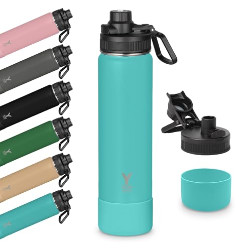 Y TOP 24 oz Insulated Water Bottle Leak Proof Spout Lid Fits in Car Cup Holder